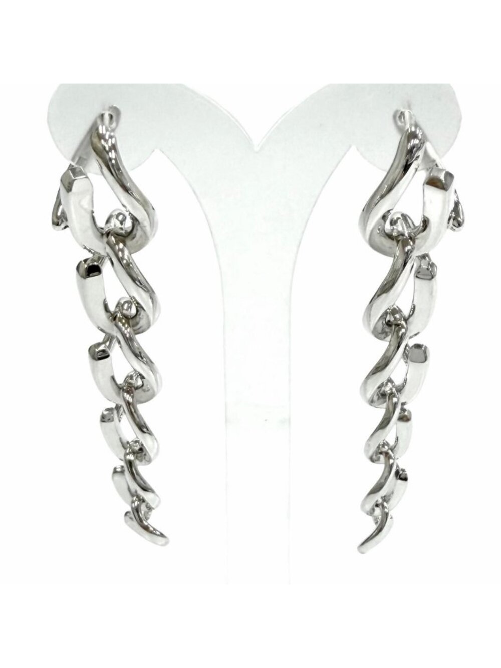 Tiffany & Co Forge Drop Link Earrings Silver